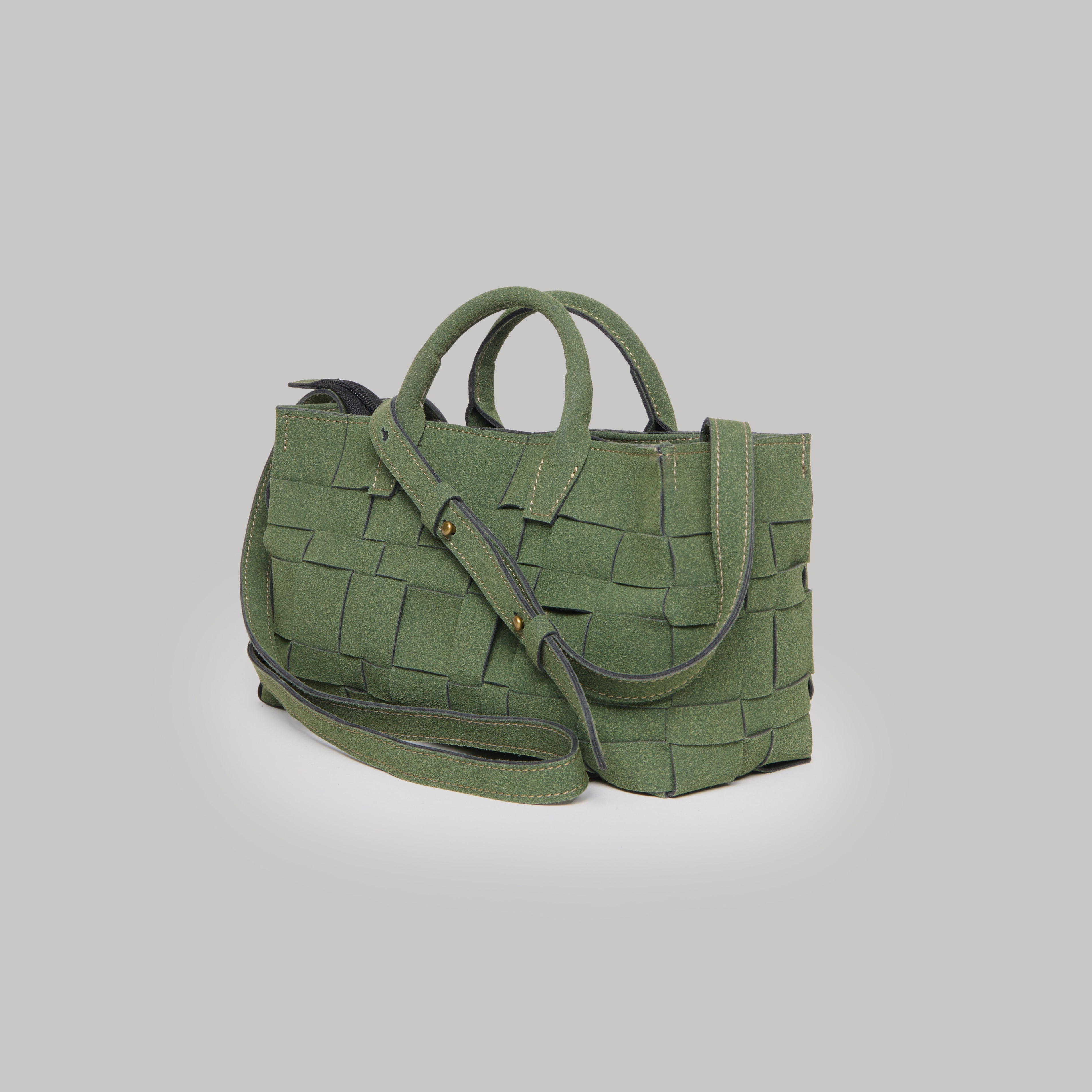 Jerda - Pebbled Olive  Suede